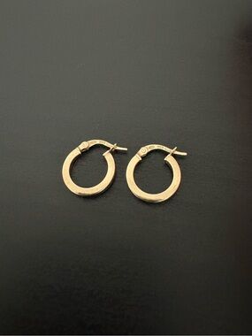 Gold Sterling Silver Small Hoop Earrings
